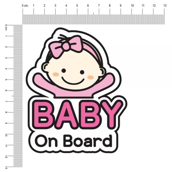 Наклейка Baby girl on board