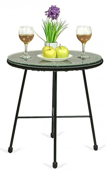 Стіл металевий Acapulco (121002) 50x50 см чорний 