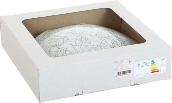 Світильник настінно-стельовий УТ Сяйво НПБ Мармур 3x60 Вт E27 срібний 4002 