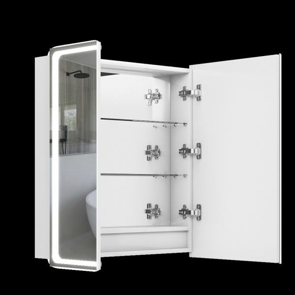 Зеркальный шкаф Aquarius Modena с LED-подсветкой 55 белый 