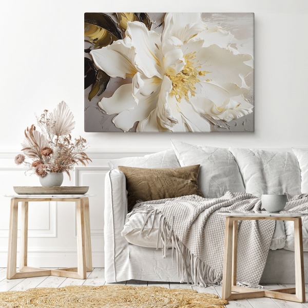 Картина на холсте Белый цветок 80x110 см WS Holst 21804202312 