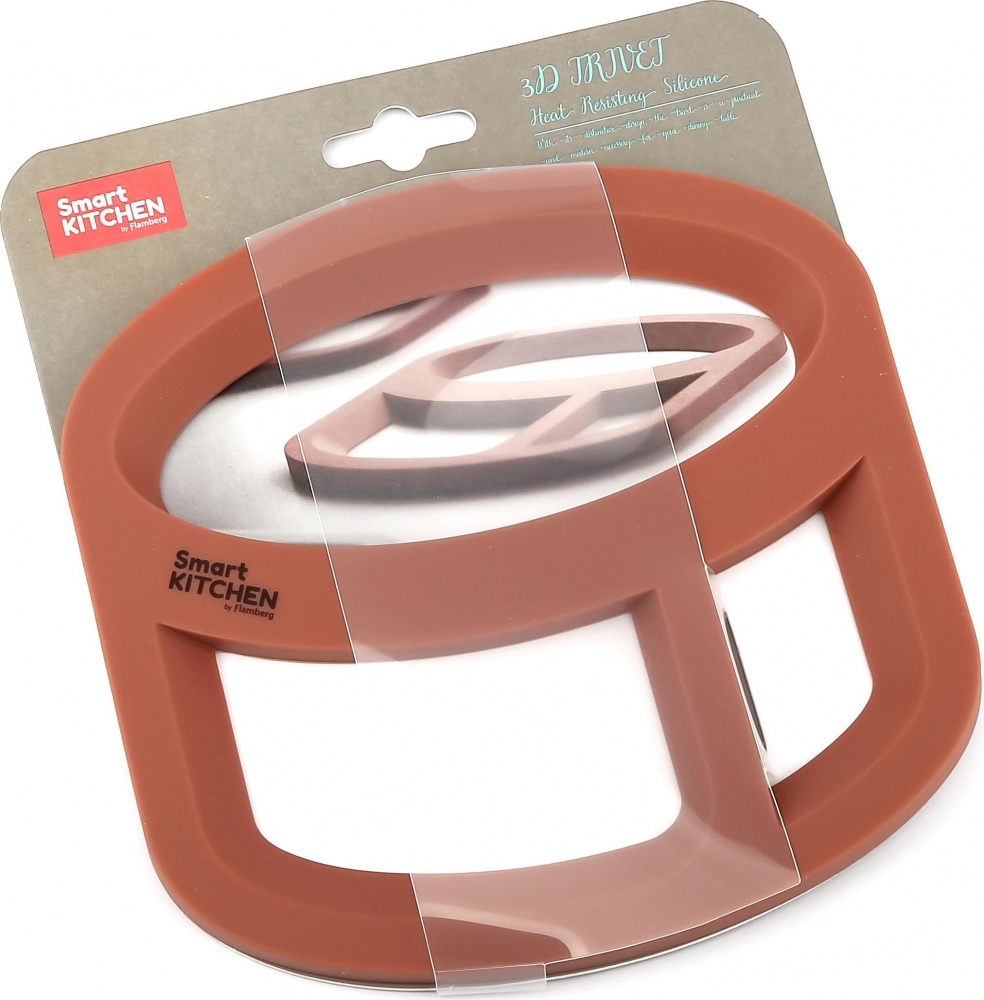 Подставка под горячее Smart Kitchen by Flamberg Bright Salmon orange 15,9x15,3 см