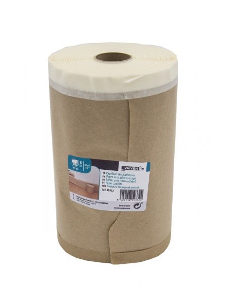 Папір захисний із малярною стрічкою VAIVEN Masking Paper 0,15x45 м