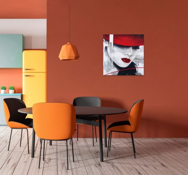 Репродукция Red lips 80-1 80x80 см 