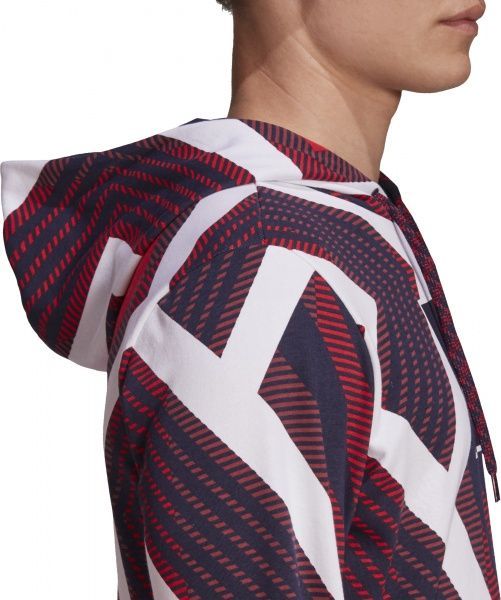 Джемпер Adidas M AOP Hoodie FR7211 р. L білий