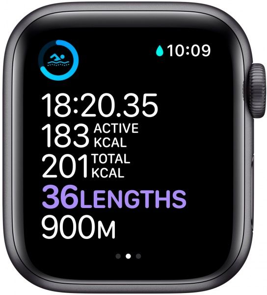 Смарт-годинник Apple Watch Series 6 GPS 44mm space grey Aluminium Case with Black Sport Band(M00H3UL/A)