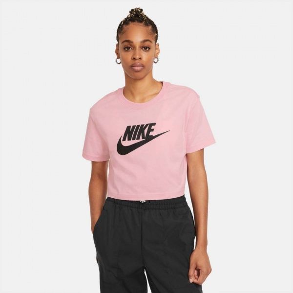 Футболка Nike nsw tee essntl crp icn ftr BV6175-632 р.S рожевий