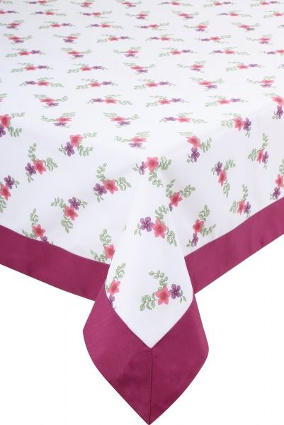 Скатерть Бордо с кантом 150x150 см белый 