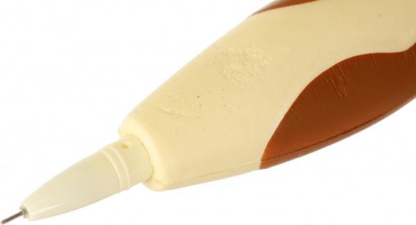 Ручка гелевая Мягкая лапка бежевая 