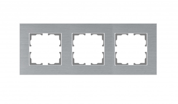 Рамка трехместная HausMark Stelo универсальная хром 501-6544-148