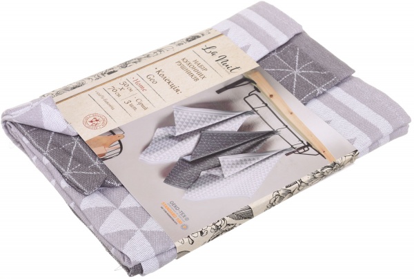 Набір рушників кухонних Geo 50x70 см La Nuit сірий 