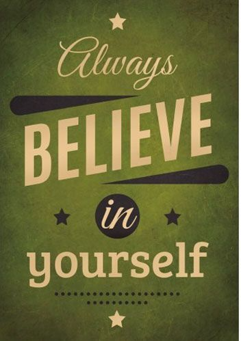 Постер Верь в себя 27 см