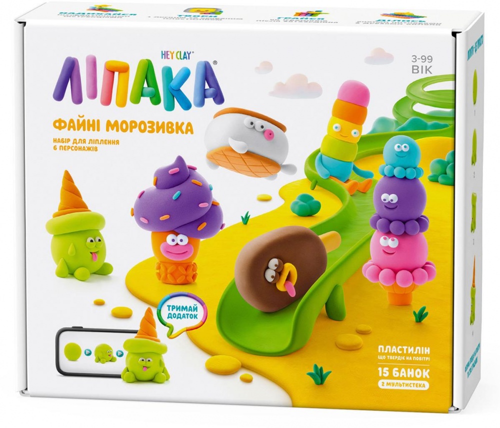 Набір пластиліну Lipaka самостійно твердіє Файні морозивка 15029-UA01