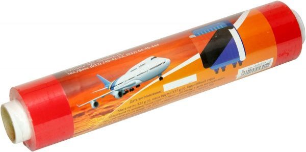 Стретч-пленка багажная красная 20 мкм 25 см 0.377 кг