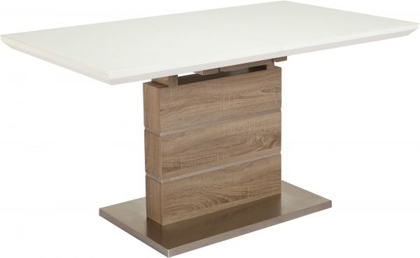 Стіл обідній GT Racer К-6101 (140-180x80x76) White/Cappucino 