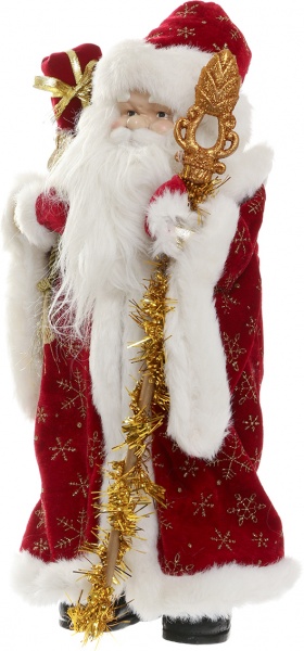 Декоративна фігура Дід Мороз в червоній шубі 40 см 