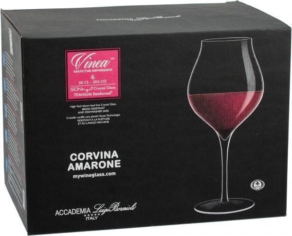 Набор бокалов для вина Vinea Corvina/Amarone 600 мл 6 шт. Luigi Bormioli