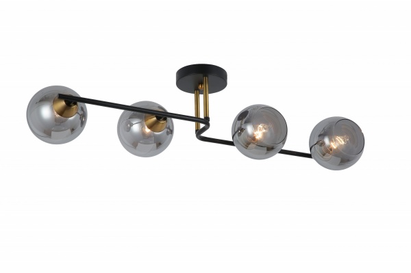 Люстра потолочная Blitz 4x60 Вт E27 черный с золотом 8179-44 