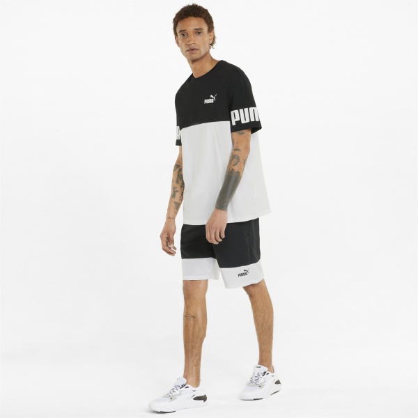 Футболка Puma Power Colorblock Tee 84738901 р.L чорно-білий
