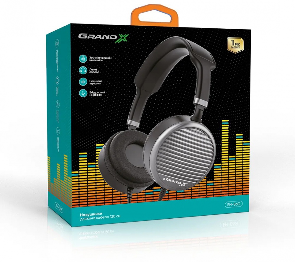 Наушники Grand-X grey (EH-86G)