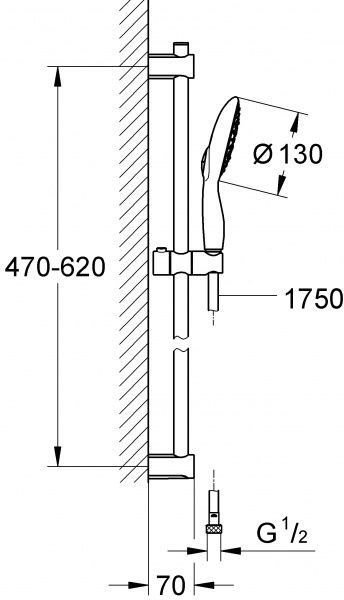 Душевой набор Grohe Vitalio Rain 130 26112000 