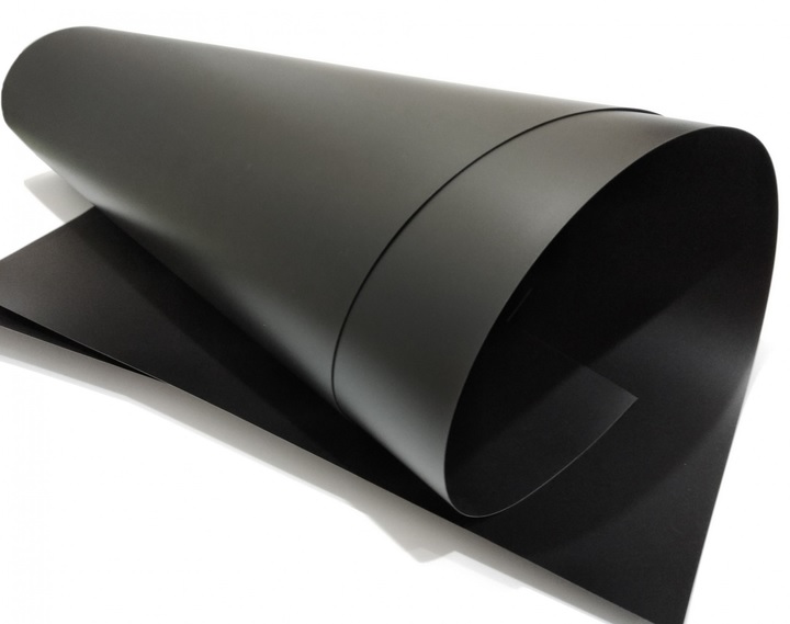 Лист из полипропилена фактура апельсин черный 0,5x700x1000 мм