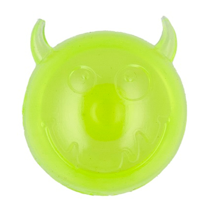 Мяч AnimAll Чертик с пищалкой 45 мм желтый