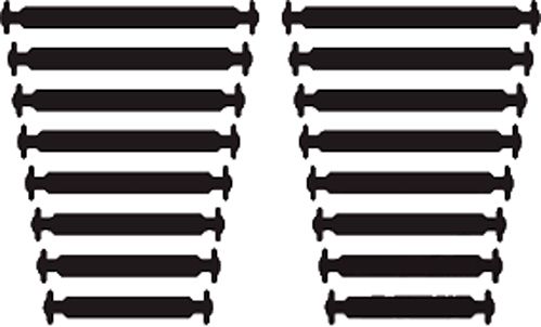 Шнурки силіконові AntiLaces Classic SB565 чорний 