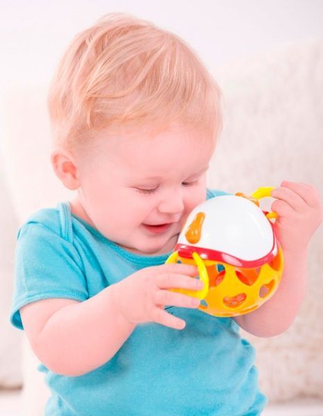 Іграшка-брязкальце Bebelino М'який м'яч Собака 58059