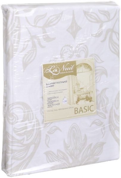 Комплект постельного белья Вензель 1,5 белый La Nuit 