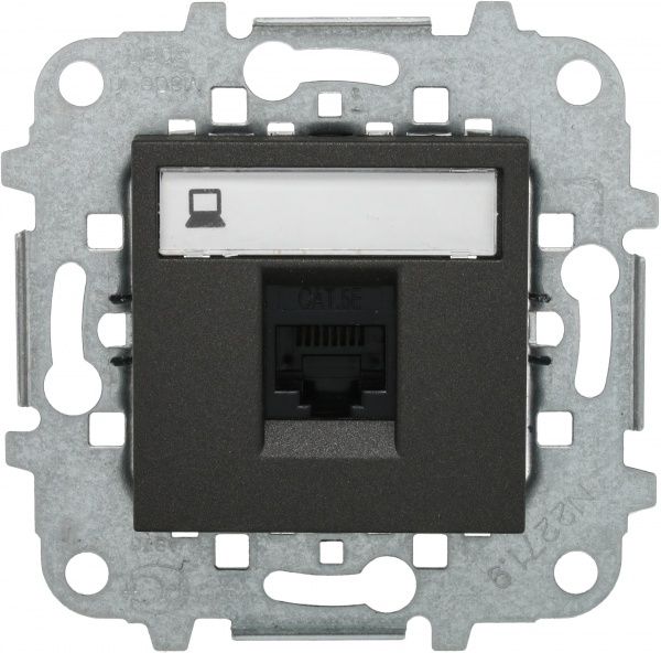 Розетка компьютерная ABB Zenit RJ45 8-пол. антрацит N2218 AN PC1-Z