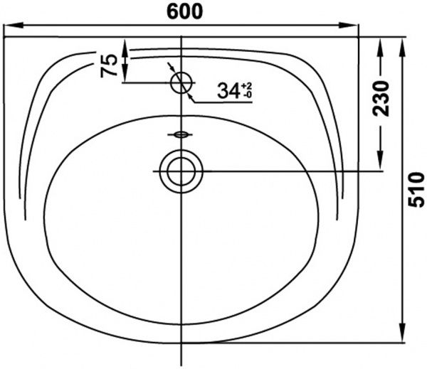 Умывальник  Керамин Женева 60