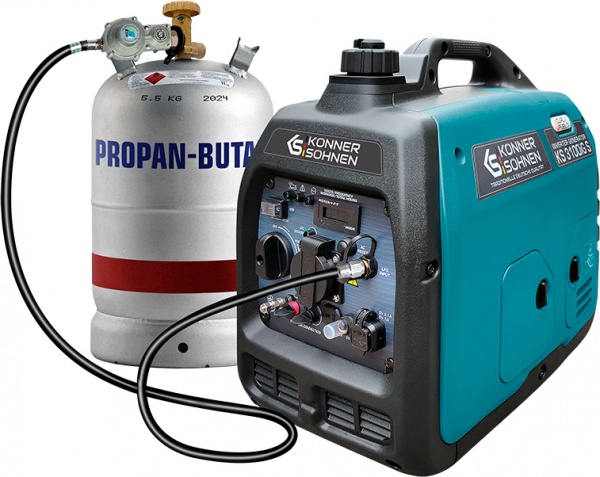 Электрогенераторная установка Konner&Sohnen 2,8 кВт / 3,1 кВт 230 В KS 3100iG S бензин/газ