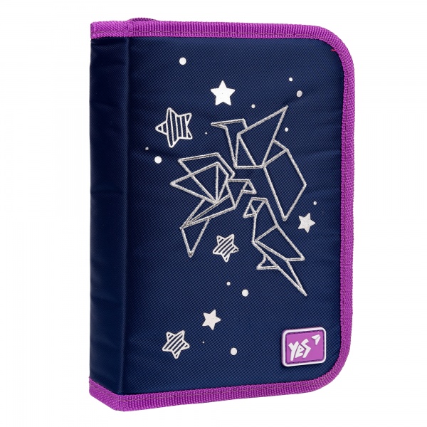 Пенал шкільний HP-03 з клапаном Origami Doves YES різнокольоровий принт