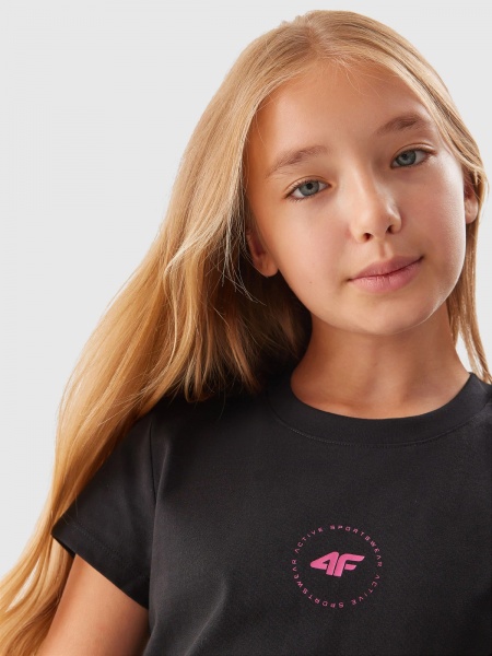 Футболка 4F TSHIRT F0817 4FJAW23TTSHF0817-20S р.128 черный