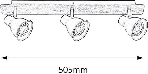 Спот Rabalux Mac 5904 3x35 Вт GU10 чорний/бук 
