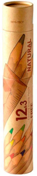 Олівці кольорові Natural – Cedarlite 12 кольорів + 3 графітних 6810-15CY Marco