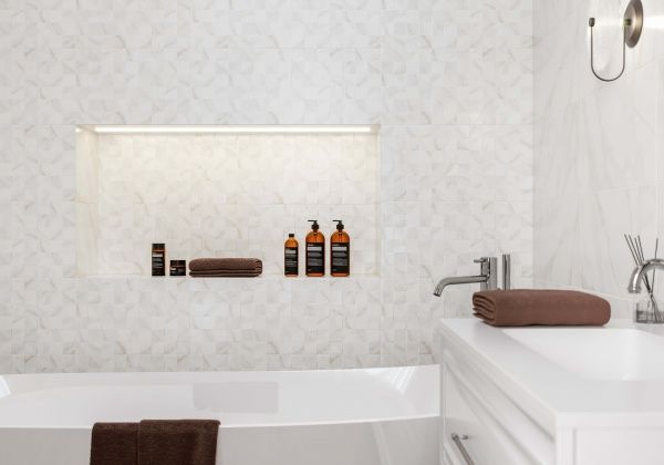 Плитка Golden Tile Marmo Gold cube білий G80161 30х60 