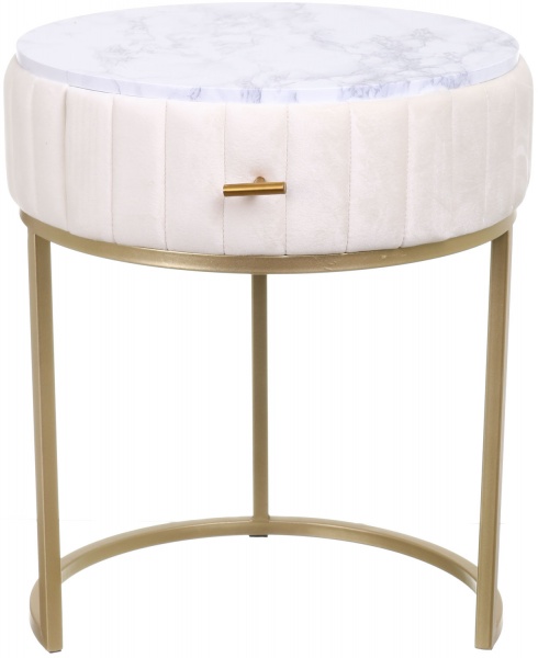 Набір декоративний Monaco 44,5х44,5х51 см/36х36х38 см білий/золотистий 