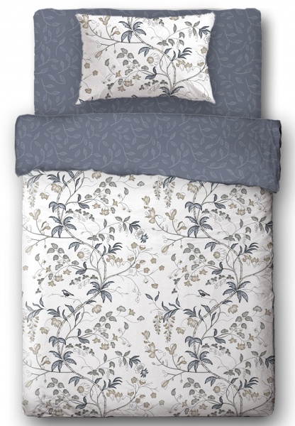 Комплект постельного белья Ramulus 1,5 серый Ibodo 