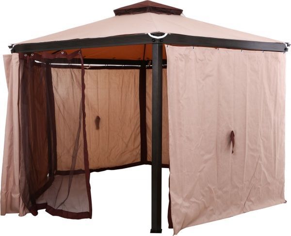 Павільйон садовий Indigo з москітною сіткою бежевий 4,4х2,7 м DU142