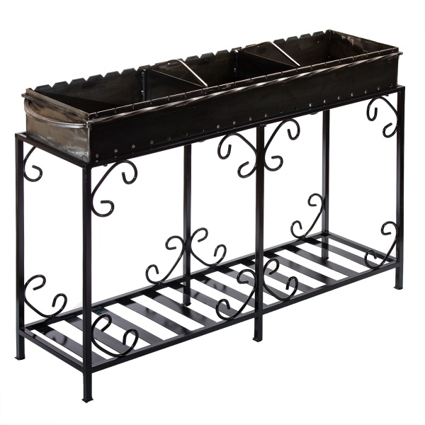 Мангал Metalzavod M20-4D на 20 шампуров 4 мм с дровником