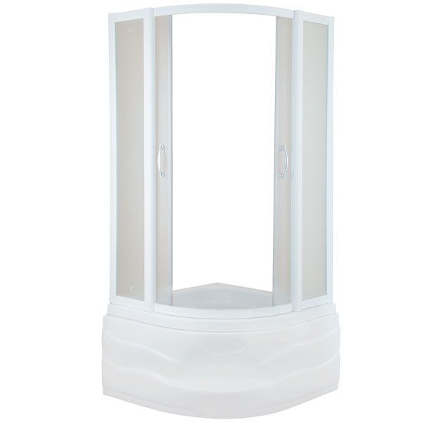 Душевая кабина Korra K-222 900x900x2025 профиль белый, стекло мат.