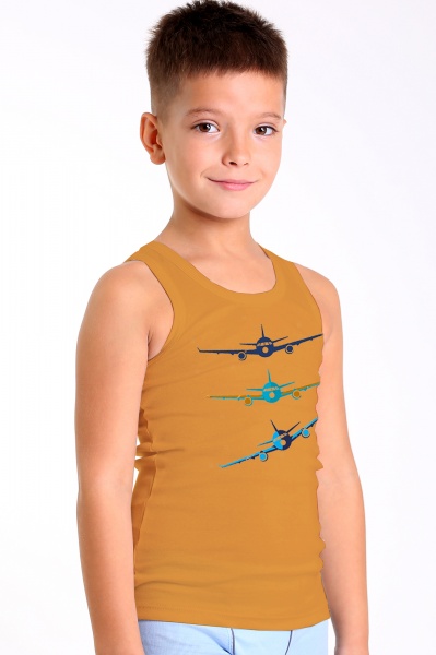 Майка для мальчиков KOSTA р.122–128 оранжевый 2195-3 