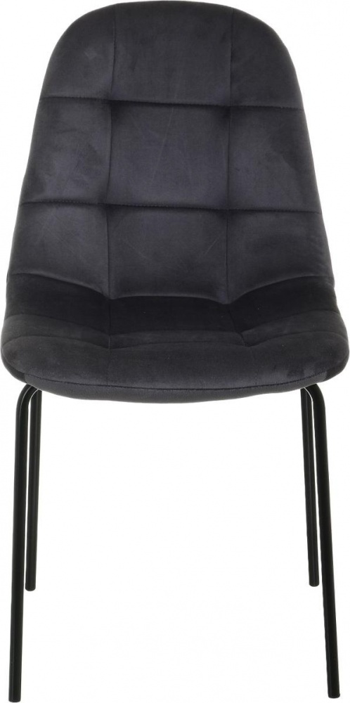 Стул Vitus 44х52,5х83,5 см бархат HLR-21 серый / черный