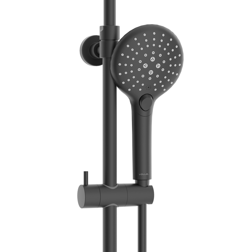 Душевая система VOLLE SISTEMA D (R, термостат для душа, душ d250 мм, лейка 3 режима, шланг 1500 мм PVC), de