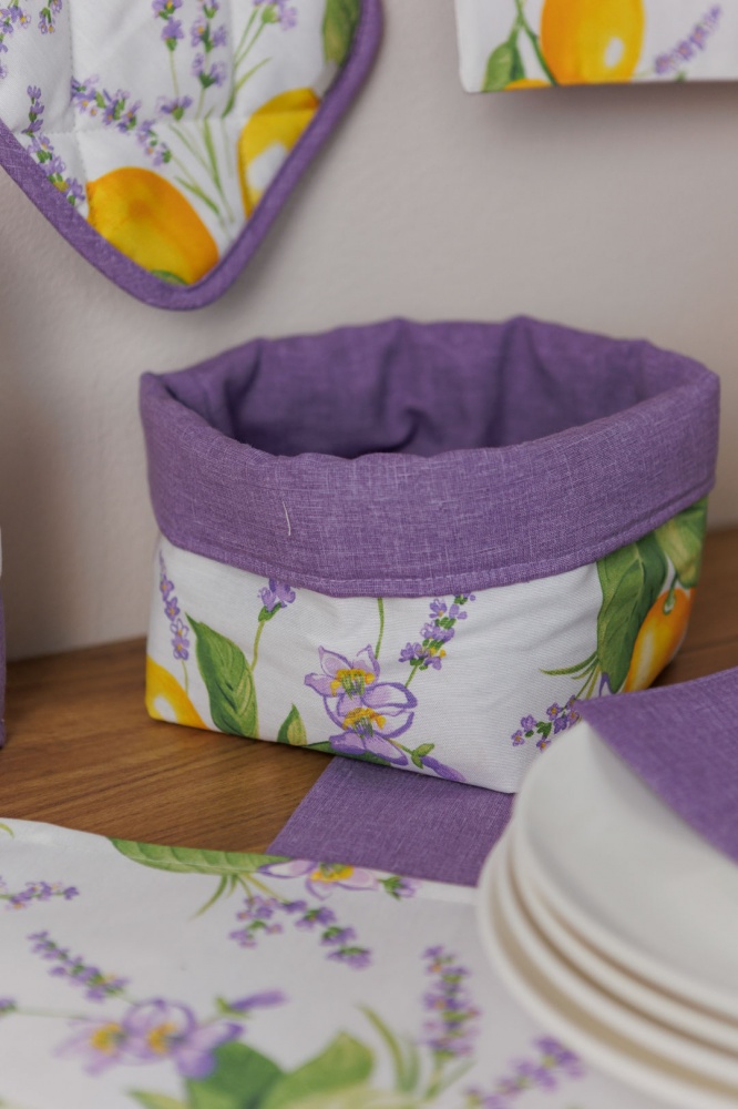 Хлебничка гобеленовая La Nuit Lemons & Lavender 18x18 см