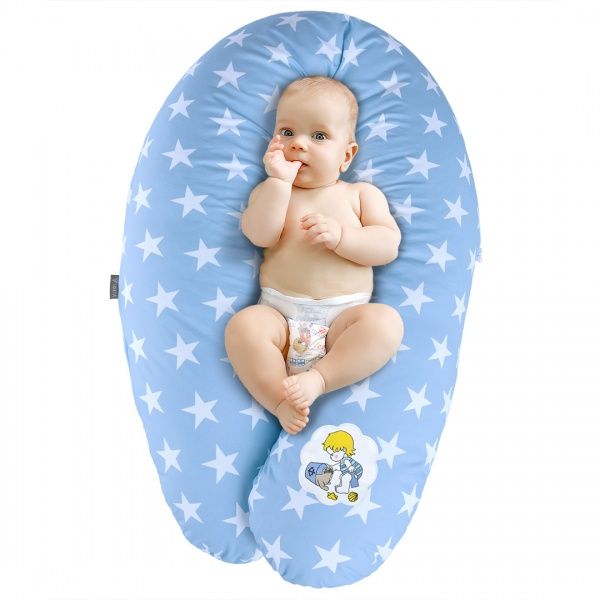 Подушка для вагітних Стандарт Зірка 35х200 см Блакитна IDEIA