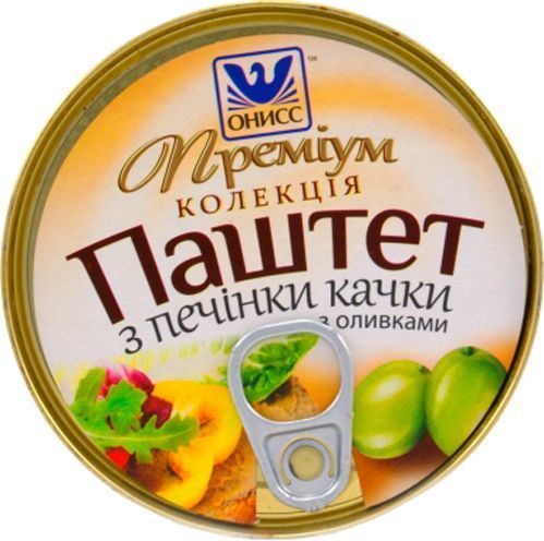 Паштет Онісс з печінки качки з оливками 175 г
