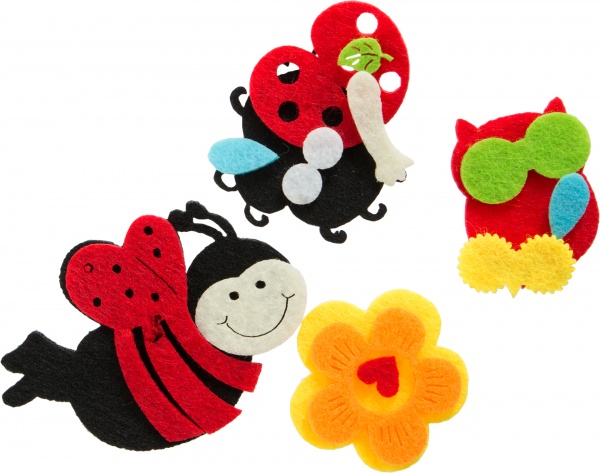 Набор для творчества Декор из фетра разноцветный,  1 мм, 28х18х0,3 см